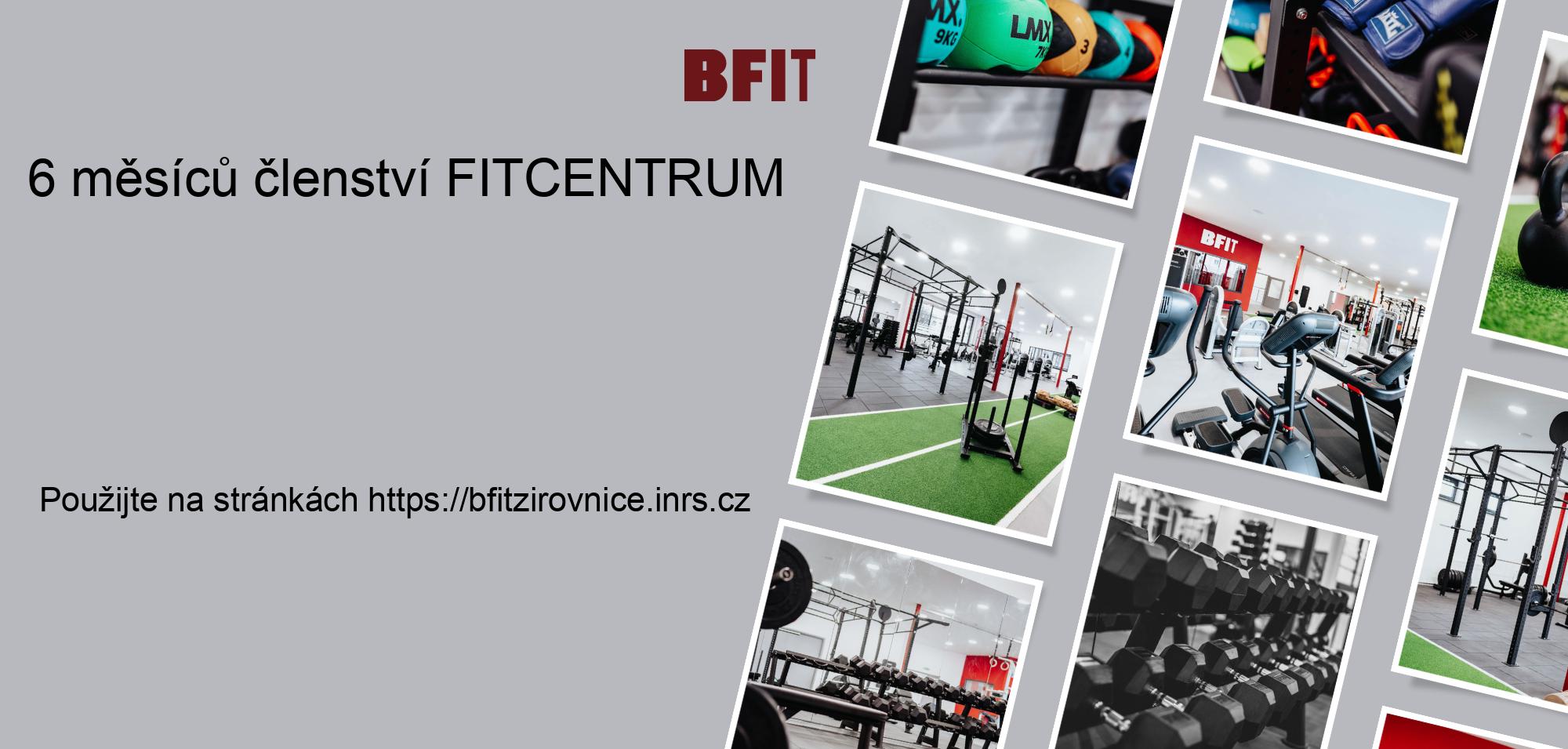 Voucher 6 měsíců členství FITCENTRUM